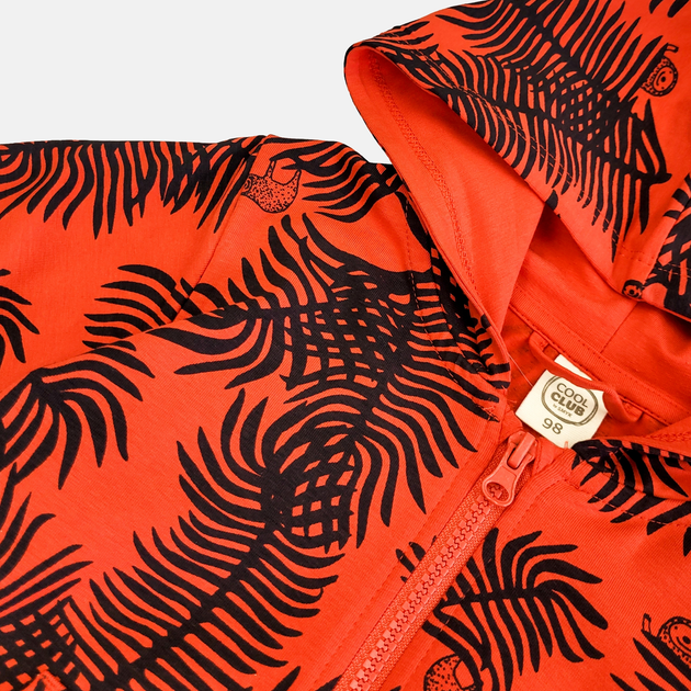 Bluza chłopięca rozpinana z kapturem Cool Club CCB2412880 128 cm Czerwona (5903977318244) - obraz 3