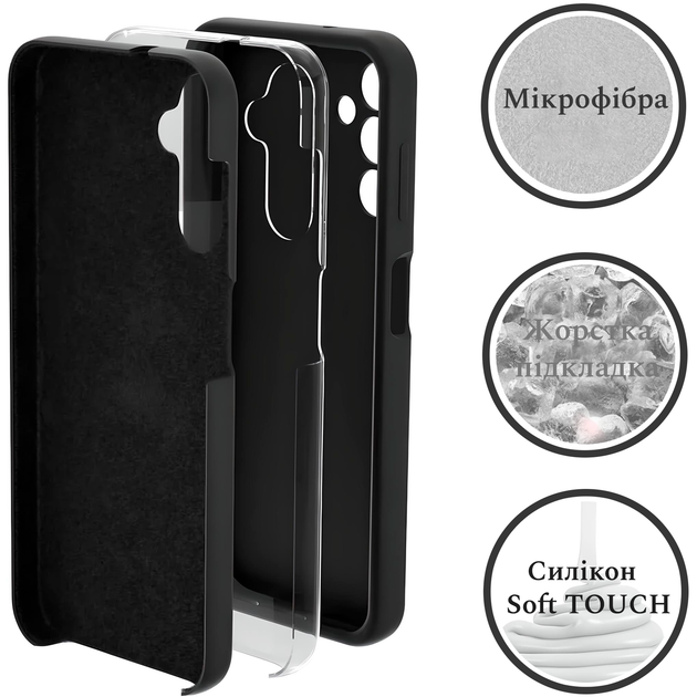 Чохол Silicone case Camera Protective Samsung A51 (03) чорний Black - зображення 5