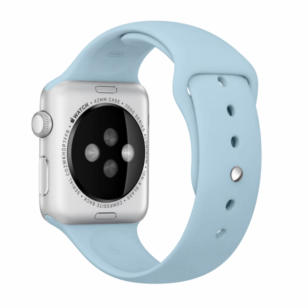 Силіконовий спортивний ремінець Fruct Sport Band для Apple Watch 38/40/41/42 mm (M/L) (17.5-21.5 см) Sky Blue - зображення 3