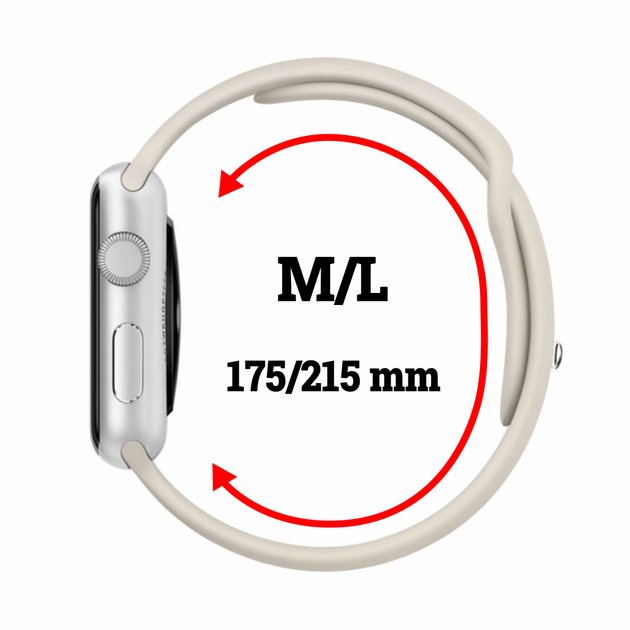 Силиконовый спортивный ремешок Fruct Sport Band для Apple Watch 38/40/41/42 mm (M/L) (17.5-21.5 см) Starlight - Фото 2 Силиконовый спортивный ремешок Fruct Sport Band для Apple Watch 38/40/41/42 mm (M/L) (17.5-21.5 см) Starlight - изображение 2