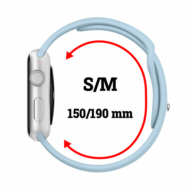 Силіконовий спортивний ремінець Fruct Sport Band для Apple Watch 38/40/41/42 mm (S/M) (15-19 см) Sky Blue - зображення 2