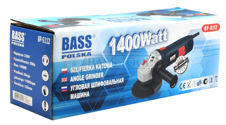Szlifierka kątowa Bass Polska Diax 125 mm 1400 W 5112 (5902067607480) - obraz 4