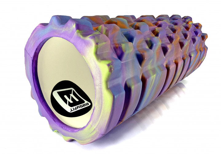 Массажный ролик EasyFit Grid Roller 33 см v.1.1 (M) Фиолетовый - изображение 2