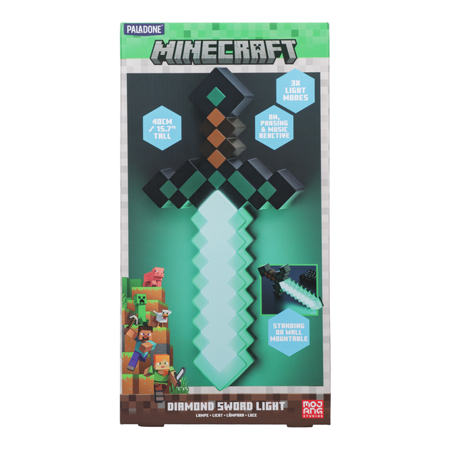 Lampka Paladone Minecraft diamentowy miecz 40 cm (5056577728026) - obraz 1