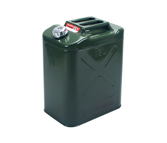 Каністра Merlion YT-HS-FX-35L, металева з клапаном + гнучка лійка, 35л, 355х255х480мм, Зелена - Фото 1 Каністра Merlion YT-HS-FX-35L, металева з клапаном + гнучка лійка, 35л, 355х255х480мм, Зелена - зображення 1