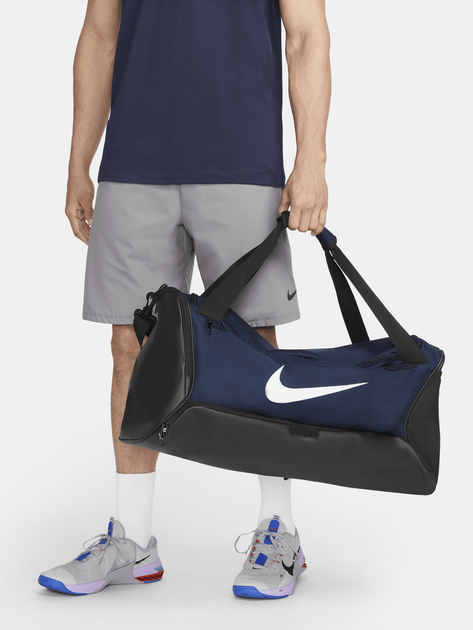 Спортивна сумка тканинна Nike BRSLA XS DUFF 9.5 DH7710-410 Темно-Синя/Чорна/Біла (0195244773404) - зображення 3