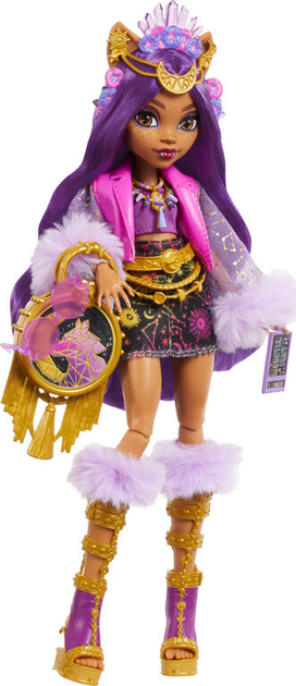 Лялька Monster High Monster Fest Clawdeen Wolf із фестивальним вбранням, плакатом гурту та аксесуарами (194735245291) - зображення 1