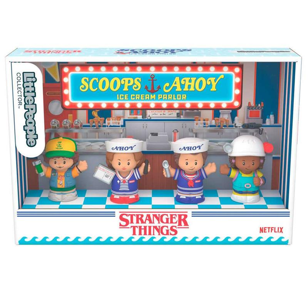 Zestaw figurek kolekcjonerskich Little People Stranger Things Scoops Troop 4 szt. (194735203543) - obraz 1