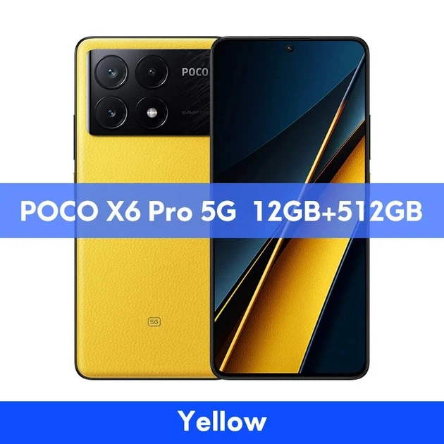 Смартфон Xiaomi Poco X6 Pro 5G 12/512GB NFC желтый европейский