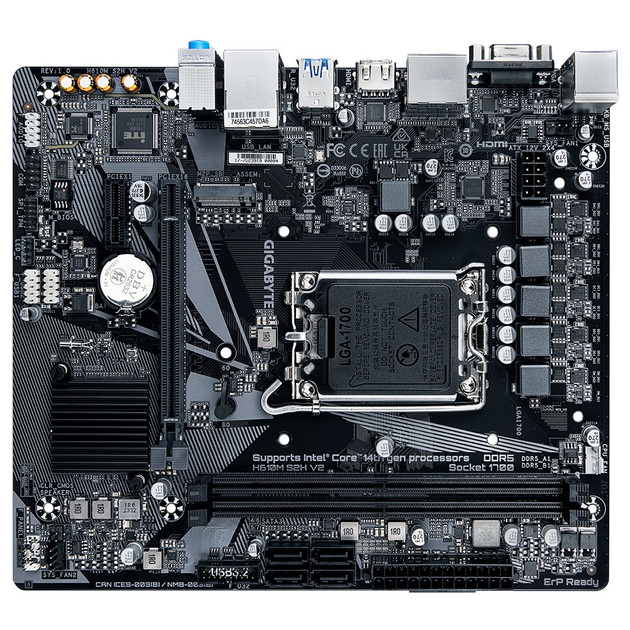 Материнская плата Gigabyte H610M S2H V2 (rev. 1.0) - изображение 4