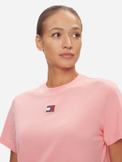 Koszulka damska bawełniana Tommy Jeans DW0DW17391-TIC L Jasnoróżowa (8720646804061) - obraz 4