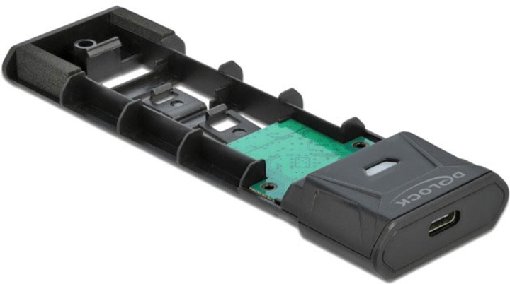 Zewnętrzna kieszeń na dysk SSD DeLOCK M.2 NVMe PCIe / SATA SSD USB Type-C Black (4043619426386) - obraz 3