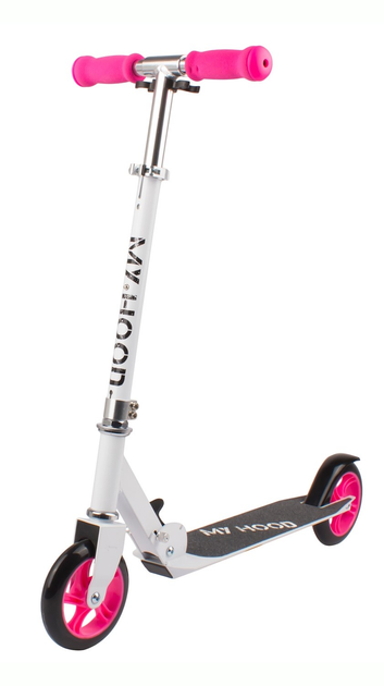 Самокат My Hood Scooter 145 Sort Turkis Бело-розовый (5704035551609 ...