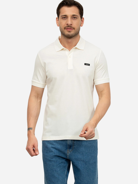 Koszulka polo męska Calvin Klein K10K112468-YAH 2XL Kremowa (8720109248944) - obraz 1