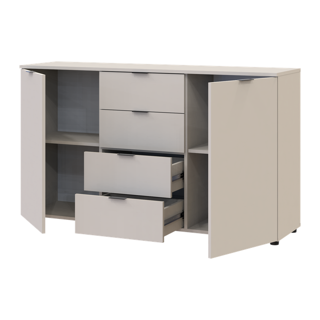 Комод Doros Рон 5 2 фасада 4 шухляды Кашемир 140х38х81 (41516047) - изображение 6