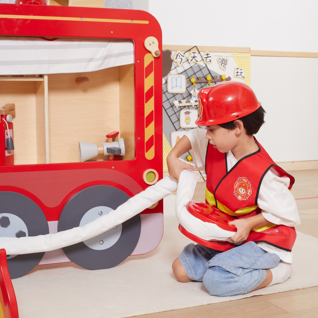 Zestaw do zabawy Viga Toys Wooden Wóz strażacki (6971608447129) - obraz 8