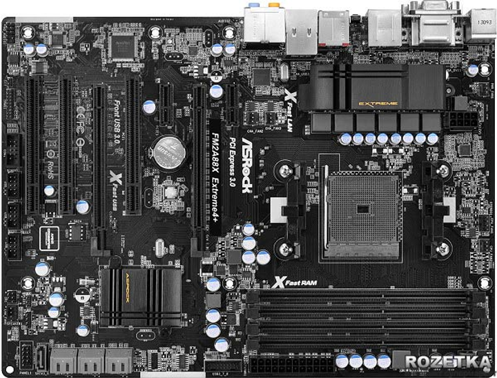Материнская плата ASRock FM2A88X Extreme 4 Plus (sFM2, AMD A88X, PCIe 3 ...
