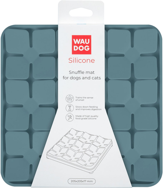 Mata silikonowa do wyszukiwania żywności WAUDOG Silicone 205x205x17 mm Szara (4823089367101) - obraz 4