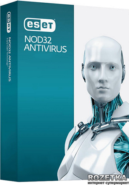 Антивирус ESET NOD32 Antivirus 7 на 12 месяцев, для 2 ПК Коробочная ...