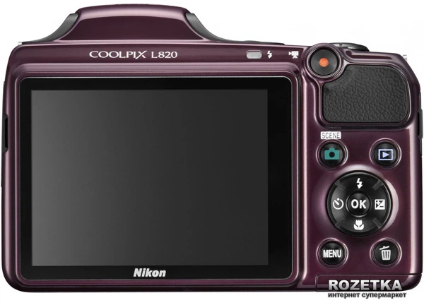Фотоаппарат Nikon Coolpix L820 Plum (VNA333E1) купить на ROZETKA