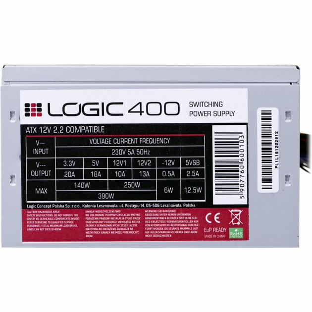 Блок питания LOGIC CONCEPT 400W (ZAS-LOGI-LC-400-ATX-PFC) - изображение 2
