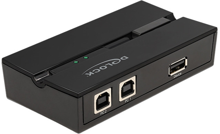 USB-switch DeLOCK USB 2.0 Switch 2 Type-B to 1 USB 2.0 Type-A Black (4043619114917) - зображення 1