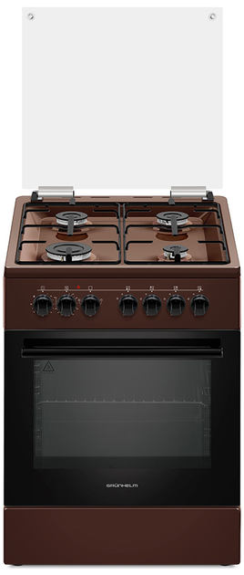 Плита газовая с электрической духовкой Grunhelm AG6612BR-0 (BP119549) - изображение 1
