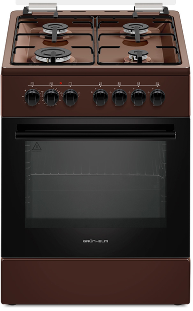 Плита газовая с электрической духовкой Grunhelm AG6612BR-0 (BP119549) - изображение 2