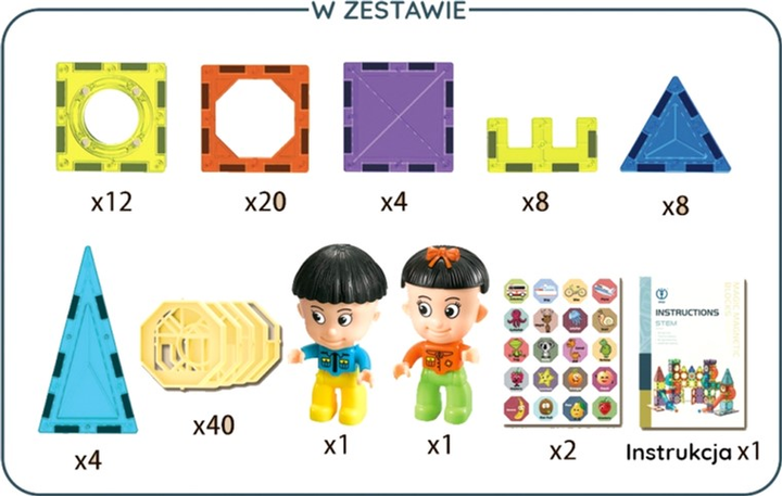 Магнітний конструктор Woopie Замок 98 деталей (5904326943056) - зображення 4