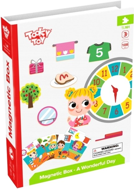 Puzzle drewniane Tooky Toy Pudełko magnetyczne 19 kh 26 kh 4.3 cm 108 elementów (6970090041518) - obraz 2