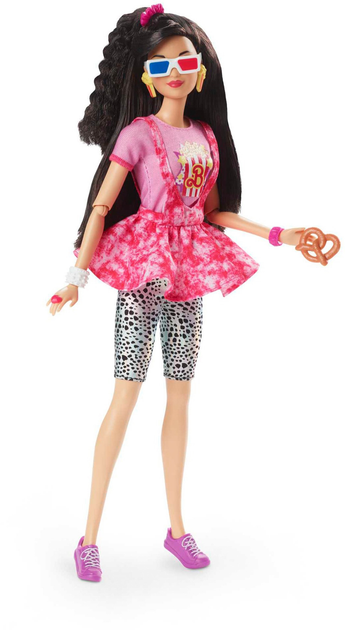 Lalka Barbie Mattel Rewind Wieczór filmowy z akcesoriami w stylu lat 80 29 cm (0194735097104) - obraz 2