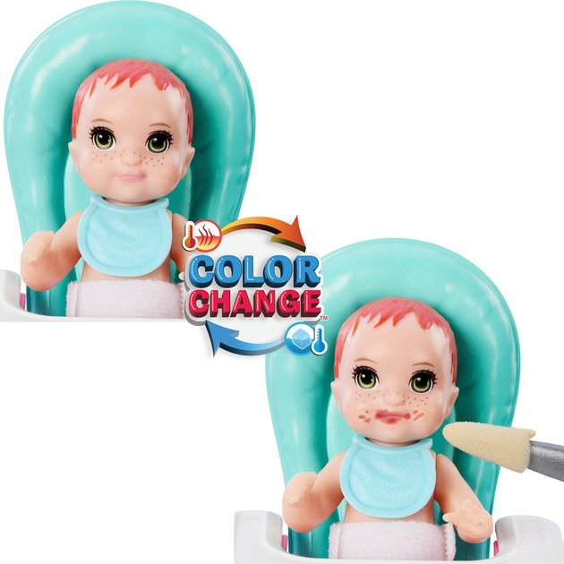 Lalka Barbie Mattel Skipper Opiekunka Karmienie maluszka 26 cm (0194735192069) - obraz 5