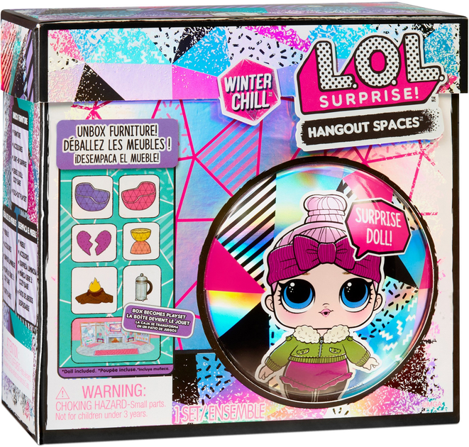 Лялька Mga Entertainment L.O.L. Surprise Winter Chill Spaces Вітальня з каміном 8 см (0035051576624) - зображення 1