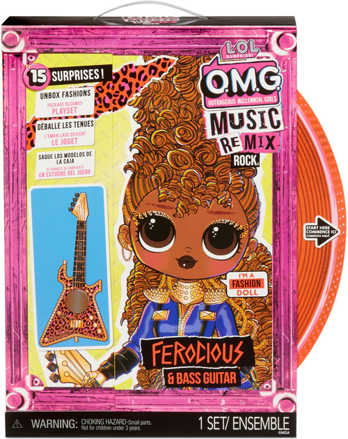 Lalka Mga Entertainment L.O.L. Surprise O.M.G. Ferocious gitara basowa 25 cm (0035051577591) - obraz 1