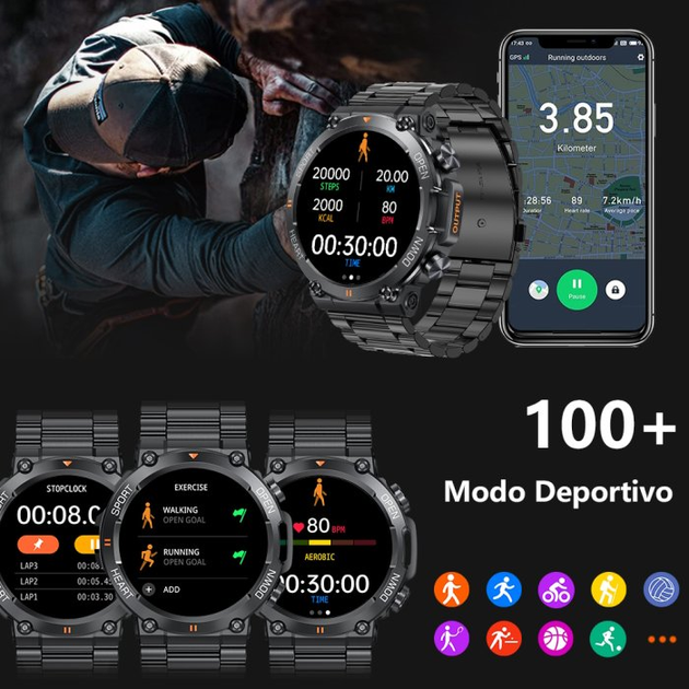 Мужские часы Uwatch Smart Storm Steel 2 ремешка - изображение 7