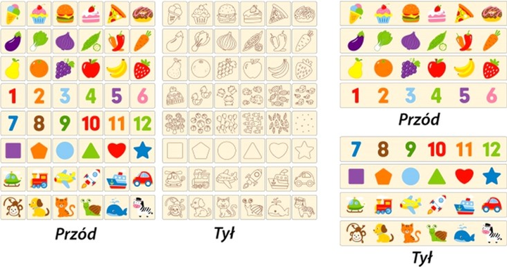 Sorter Viga Montessori Zwierzęta Owoce Warzywa (6971608445033) - obraz 3