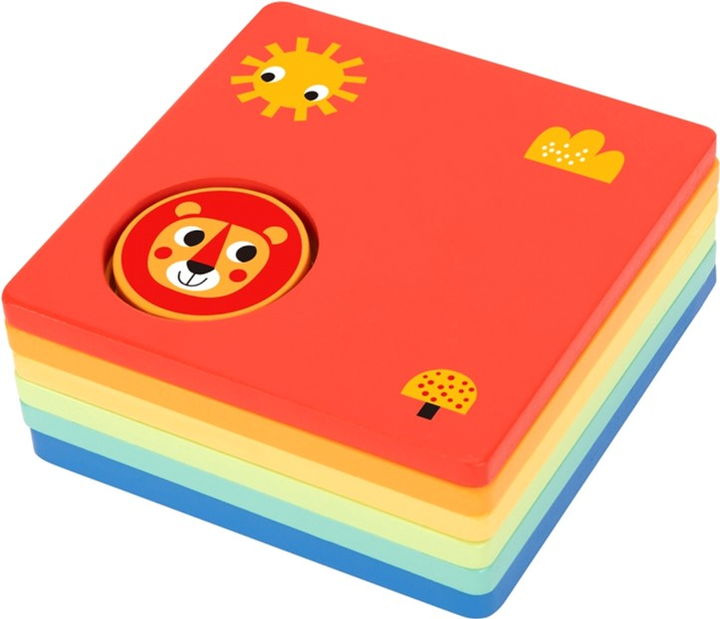 Іграшка розвиваюча Tooky Toys Montessori Форми та кольори Тварини (6972633372172) - зображення 4
