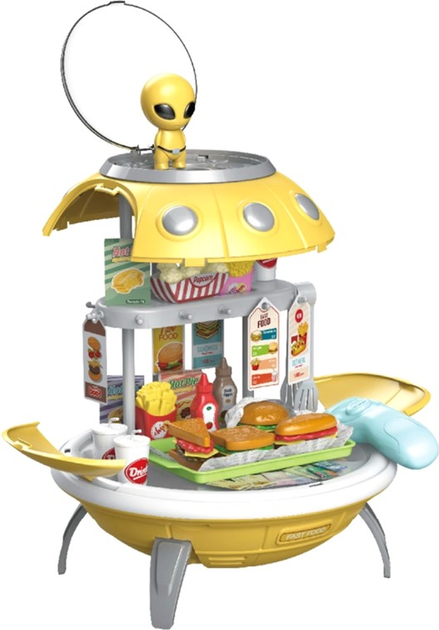 Zestaw do zabawy Woopie Sklep Fast Food 3 w 1 Plecak-projektor UFO (5904326944824) - obraz 4
