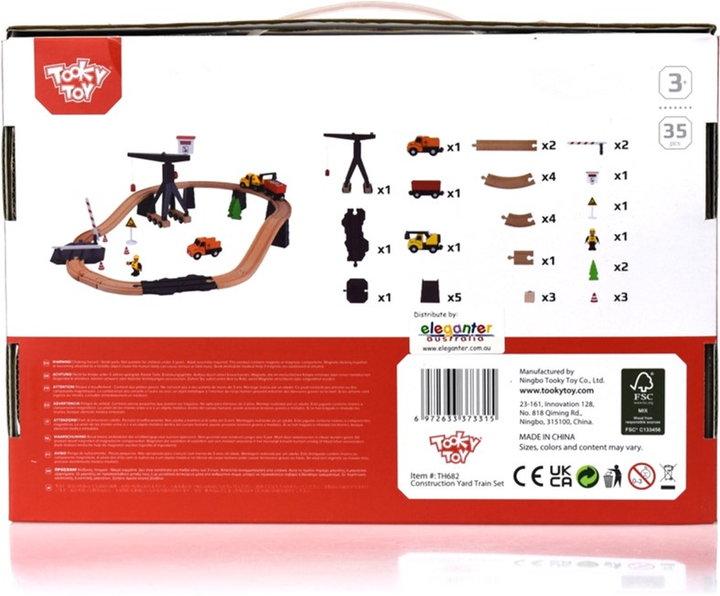 Zestaw do zabawy Tooky Toy Budowa dróg dla pojazdów (6972633373315) - obraz 3