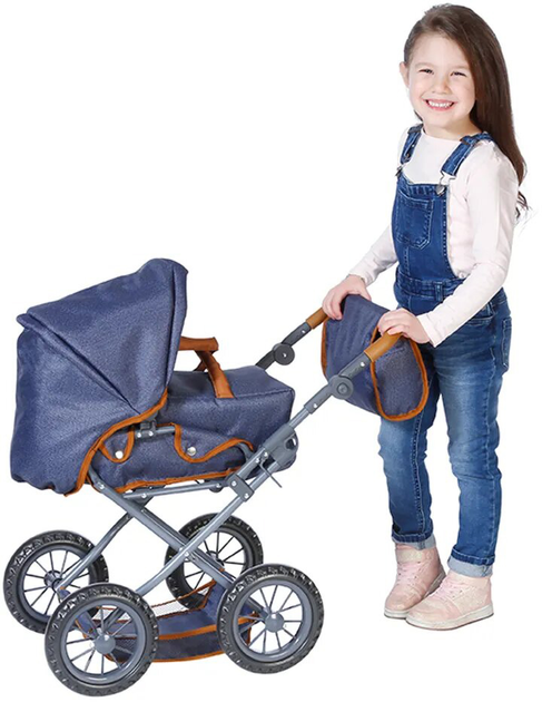 Wózek dla lalek Knorrtoys Ruby Jeansowy (4049491631306) - obraz 6