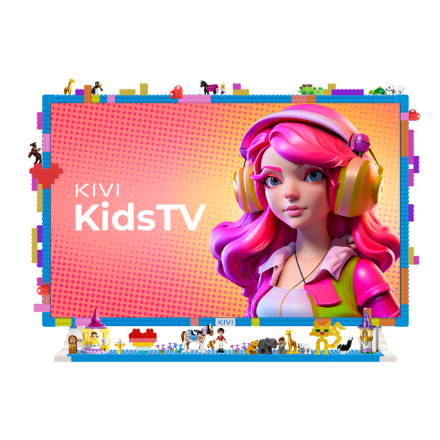 Телевизор 32" Kivi KidsTV FHD/Smart TV/Bluetooth/WI-Fi Синий - Фото 2 Телевизор 32" Kivi KidsTV FHD/Smart TV/Bluetooth/WI-Fi Синий - изображение 2