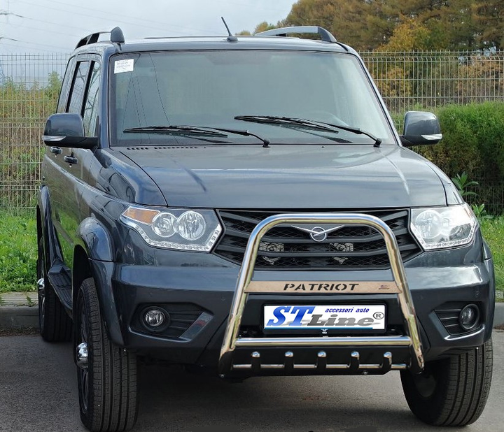 Кенгурятник защита переднего бампера на UAZ Patriot 14- d60х1,6мм УАЗ ...