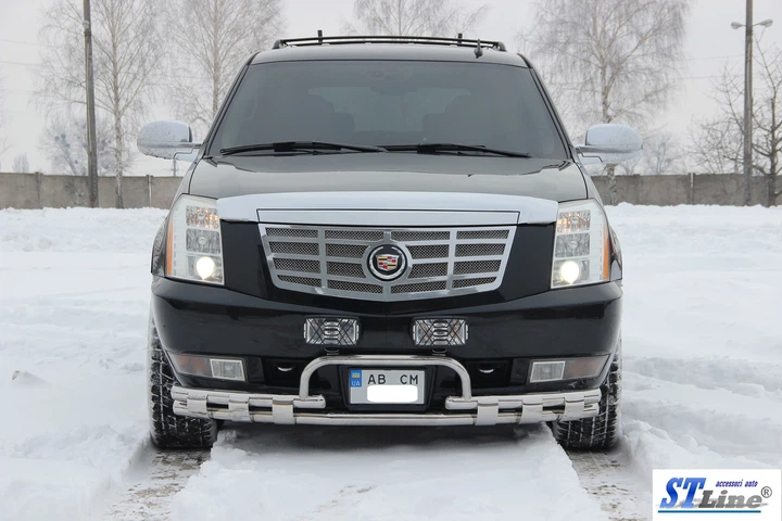 Кенгурятник защита переднего бампера на Cadillac Escalade GMT900 07-14 d60х1,6мм Кадиллак Эскалейд ST7753 - изображение 2