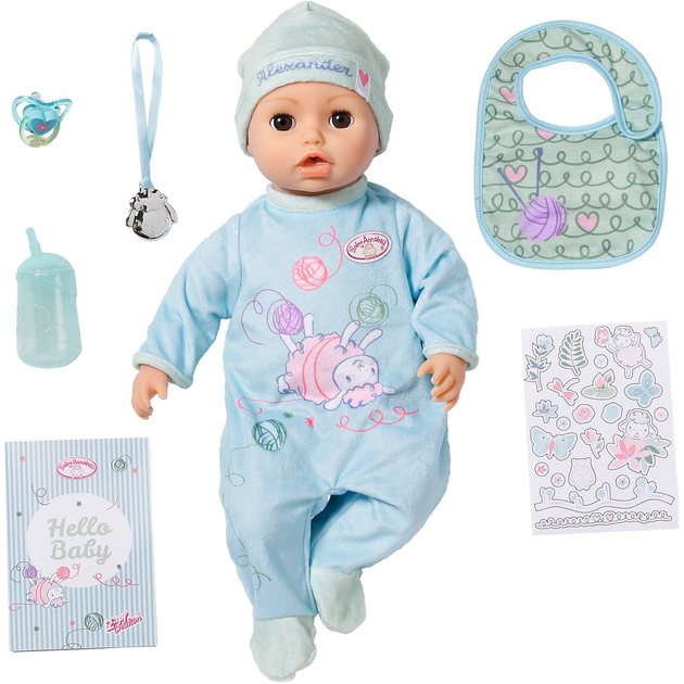 Лялька-немовля Baby Annabell Active Alexander 43 см (4001167709924) - зображення 1