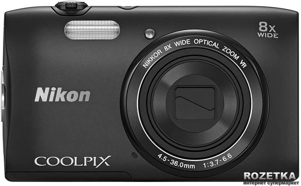 Фотоаппарат Nikon Coolpix S3600 Black (VNA551E1) купить на ROZETKA