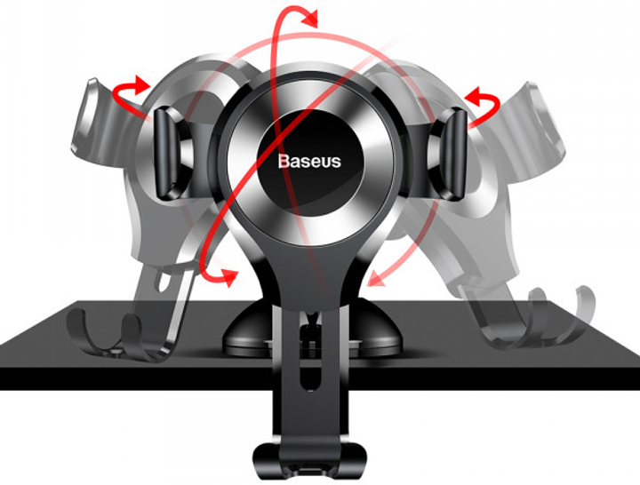 Uchwyt samochodowy Baseus Gravity Osculum czarno-Szary (SUYL-XP0S) - obraz 4
