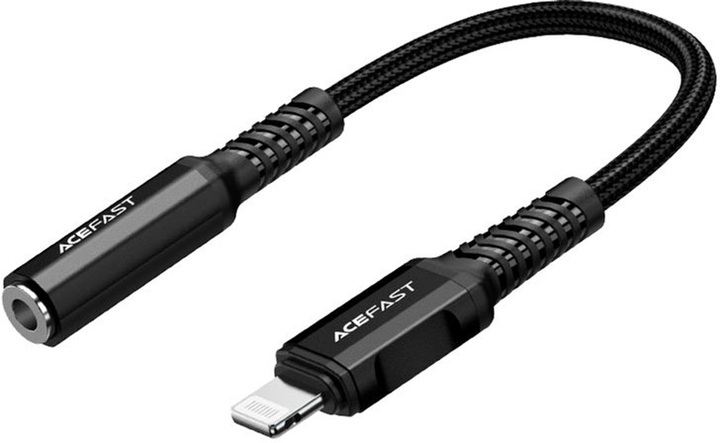 Kabel Acefast C1-05 Przejściówka do słuchawek ze stopu aluminium ze złączem Lightning na 3.5 mm Czarny (AFC1-05B) - obraz 1