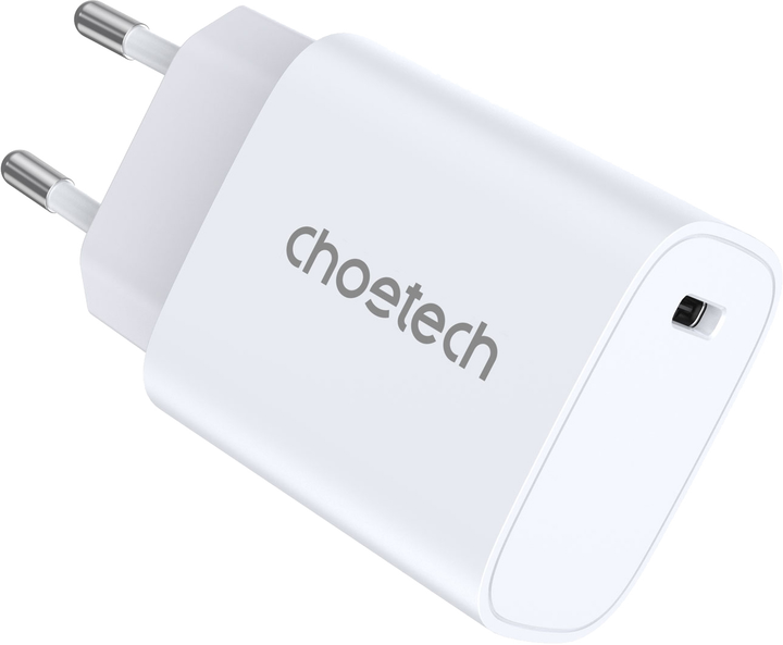 Ładowarka sieciowa CHOETECH Q5004-EU-WH USB-C PD/QC - obraz 1