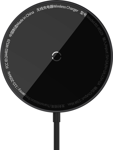 Bezprzewodowa ładowarka Baseus Simple Mini3 Magnetic Wireless Charger 15W Czarna (CCJJ040001) - obraz 1