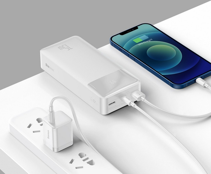 Powerbank Baseus Bipow Overseas 30000 mAh Biały (PPBD050202) - obraz 7